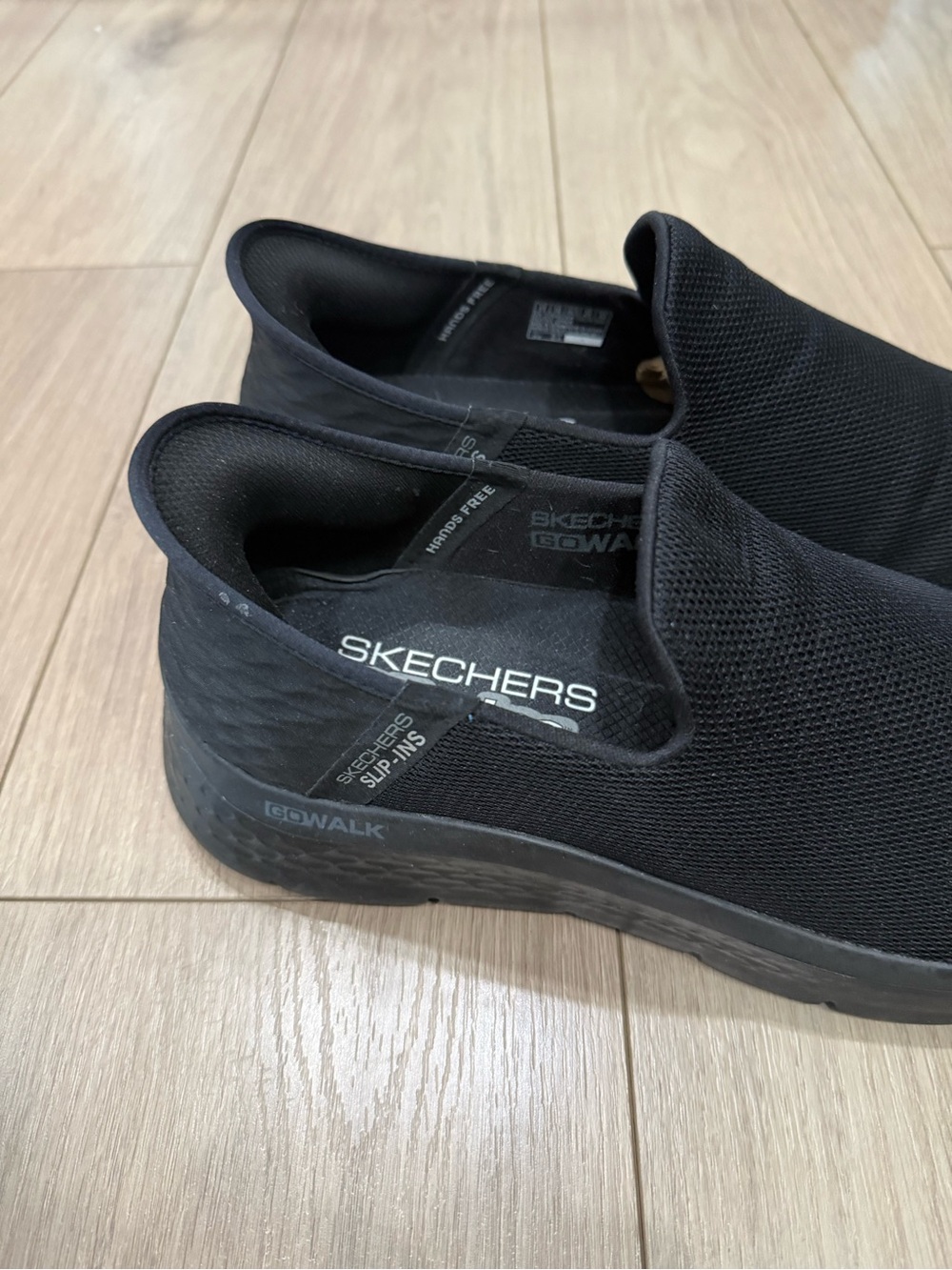 Skechers Men's Black Slip-On Mesh Loafers - Picture 3 of 5